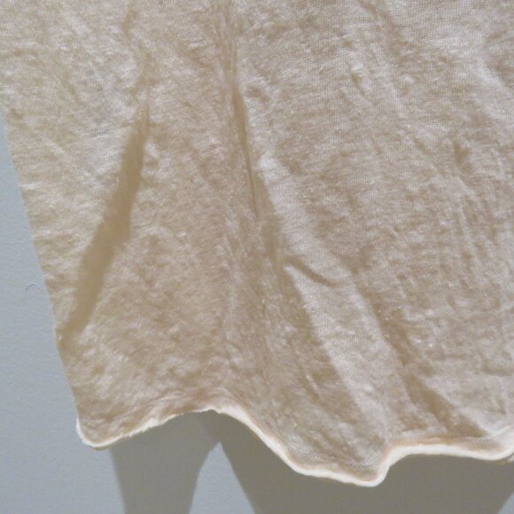 FRAME Easy True Linen Short Sleeve Slub Knit T-Shirt Light Peach Orange Casual - Picture 12 of 14